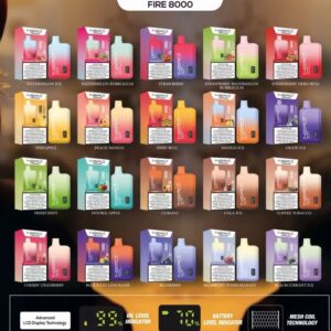 Nerd Fire Disposable Vape with display (8000 Puffs) 2% Nicotine best price in uae